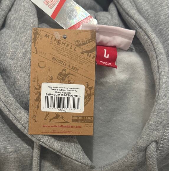 NWT! Mitchell & Ness Texas Southern Tigers Respect The H Pullover Hoodie- Size L - Picture 8 of 8